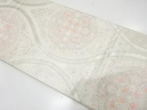 立涌に華紋織り出し　袋帯